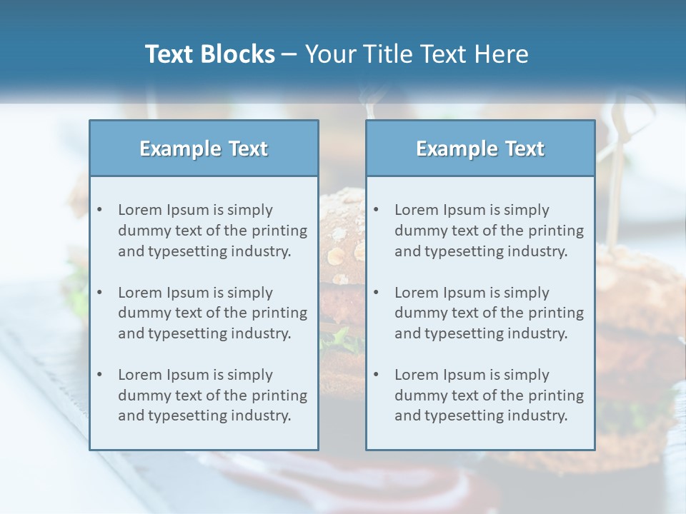Mini Burgers PowerPoint Template