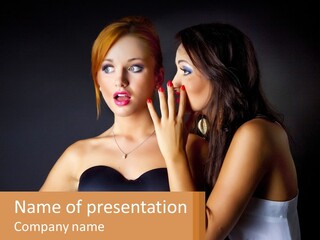 Girls Gossip PowerPoint Template