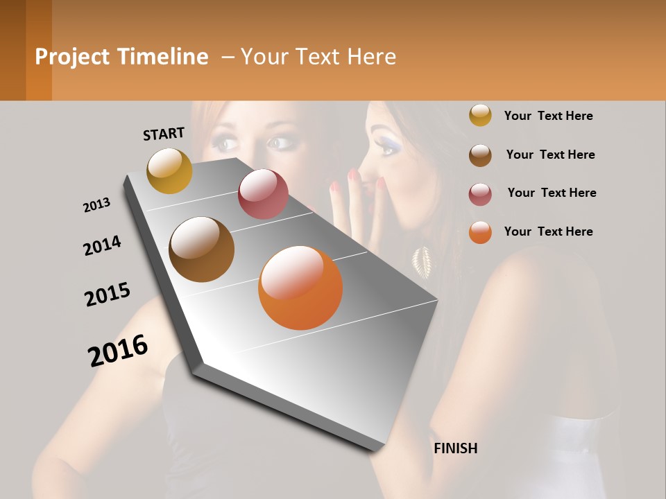 Girls Gossip PowerPoint Template