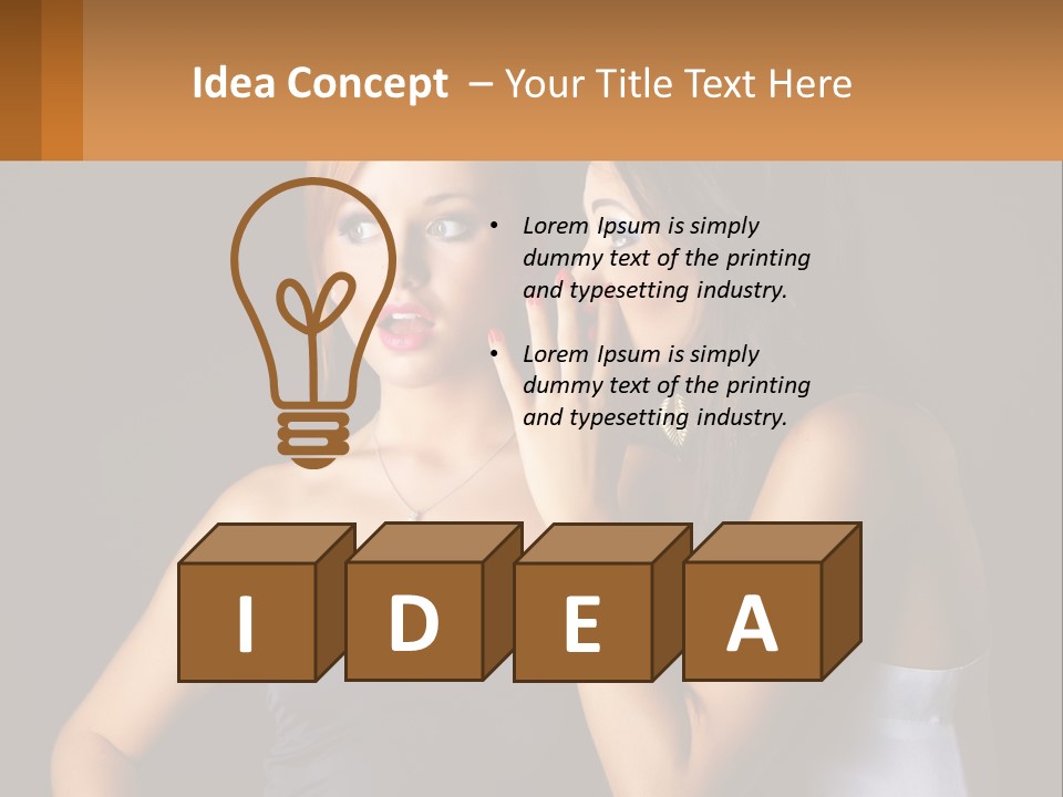 Girls Gossip PowerPoint Template