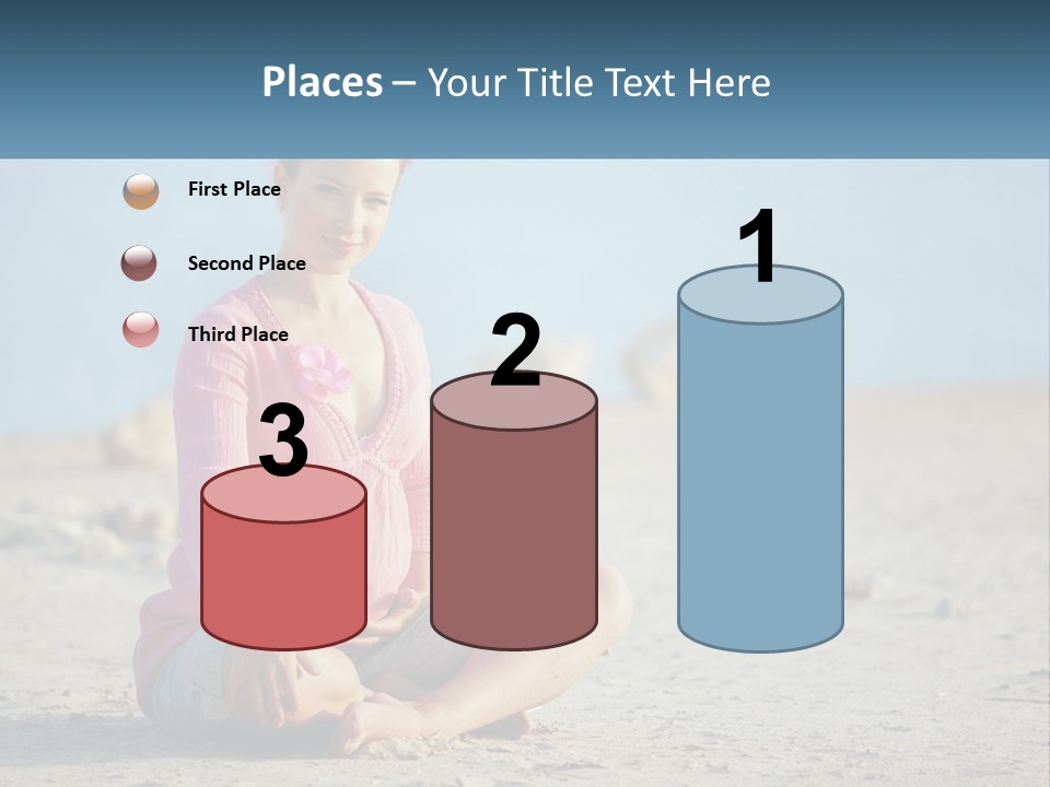 Pregnant Woman By The Sea PowerPoint Template