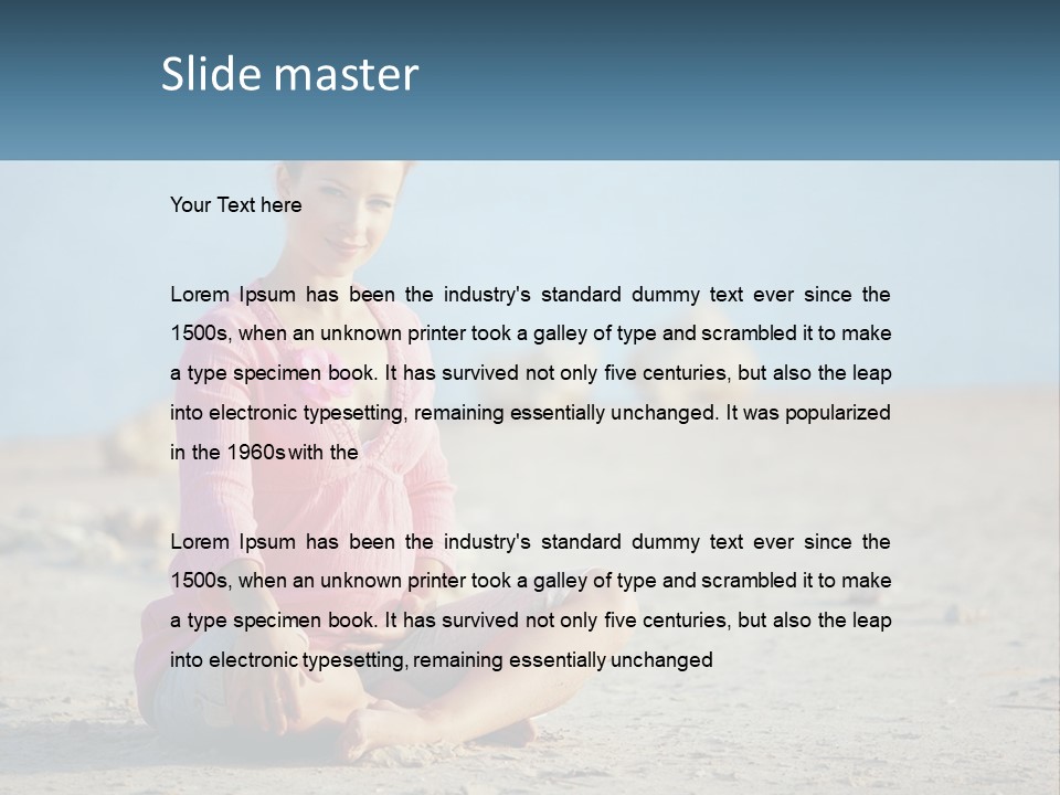 Pregnant Woman By The Sea PowerPoint Template