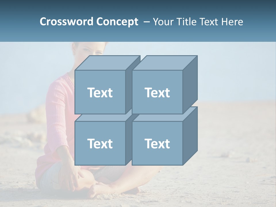 Pregnant Woman By The Sea PowerPoint Template