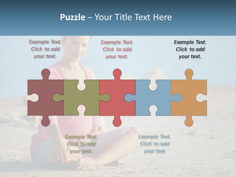 Pregnant Woman By The Sea PowerPoint Template