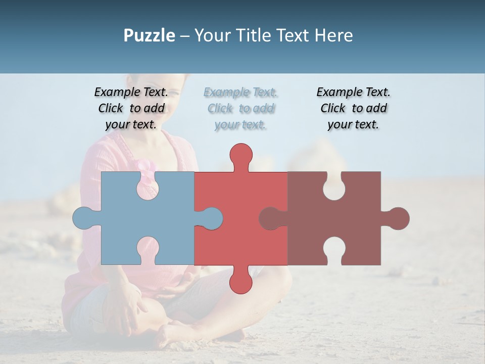 Pregnant Woman By The Sea PowerPoint Template