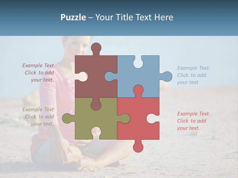 Pregnant Woman By The Sea PowerPoint Template