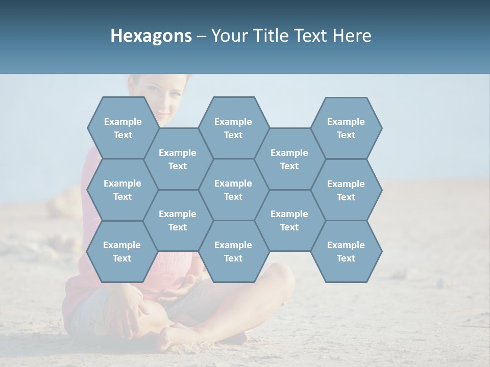 Pregnant Woman By The Sea PowerPoint Template