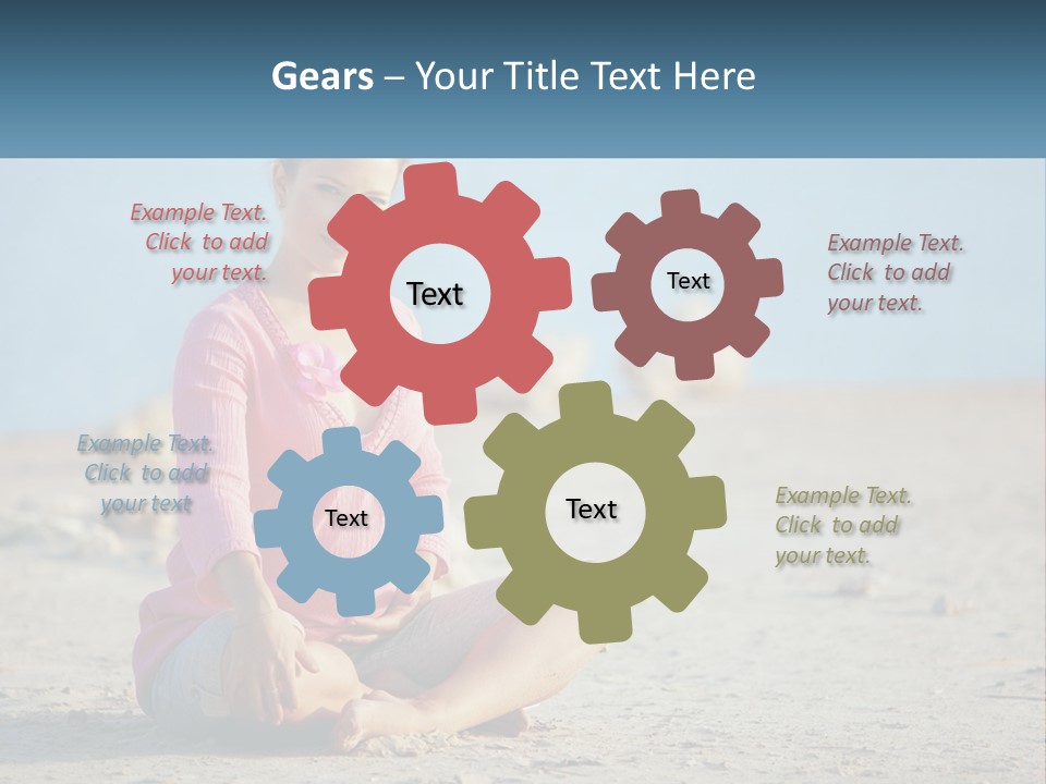 Pregnant Woman By The Sea PowerPoint Template