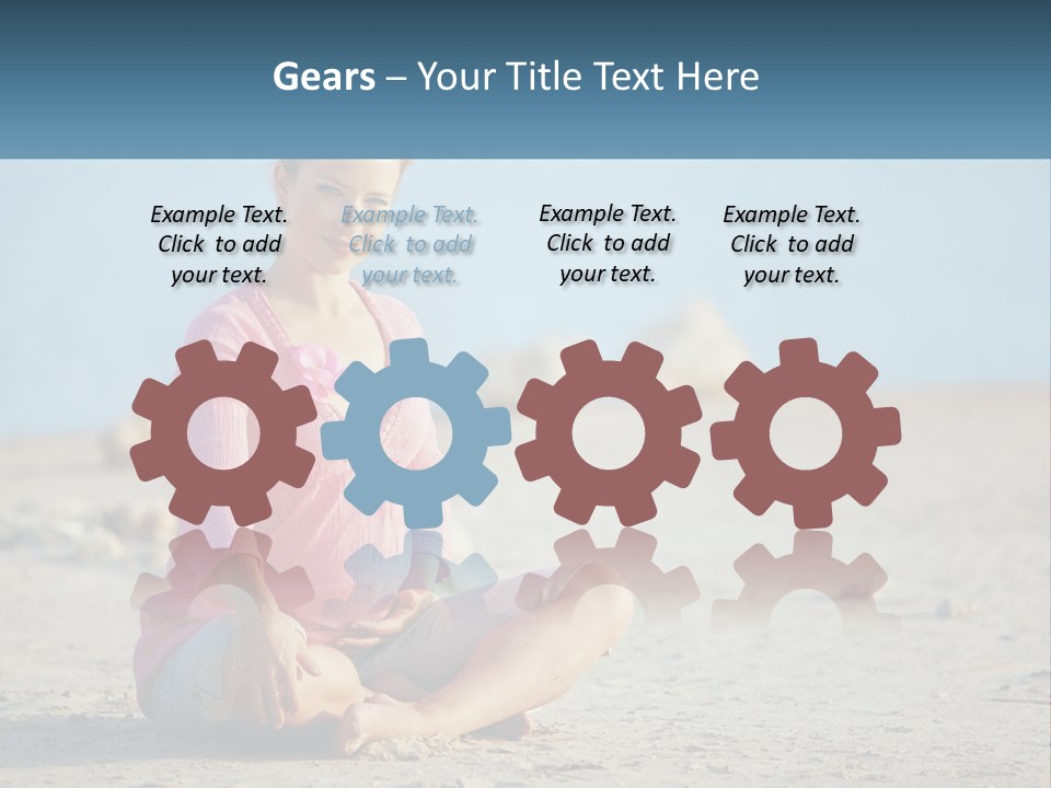 Pregnant Woman By The Sea PowerPoint Template