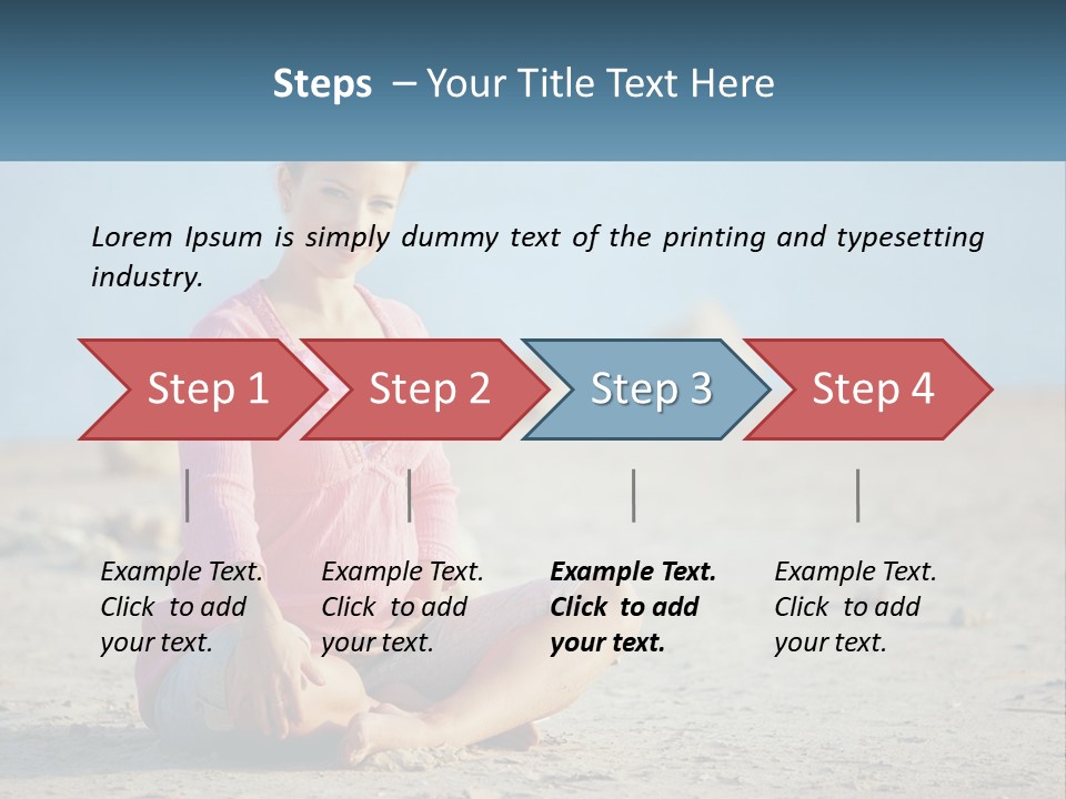 Pregnant Woman By The Sea PowerPoint Template