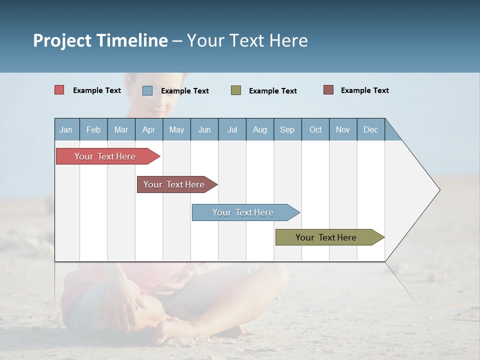 Pregnant Woman By The Sea PowerPoint Template