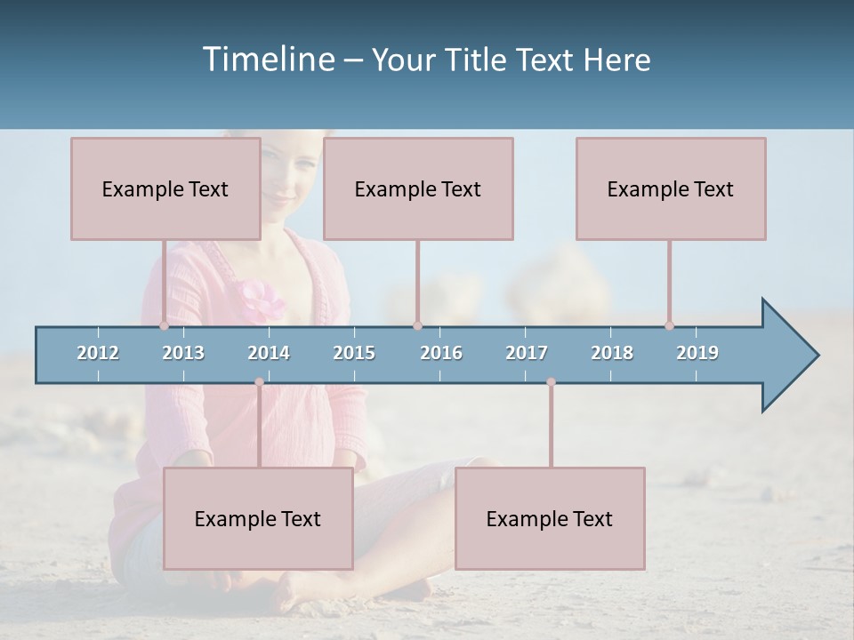 Pregnant Woman By The Sea PowerPoint Template