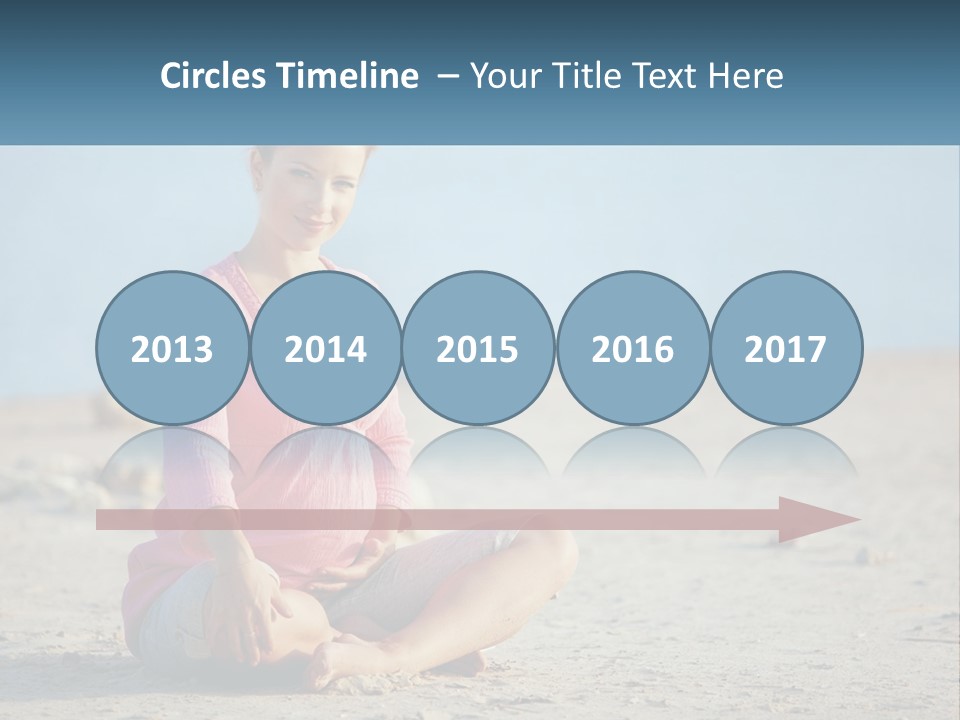 Pregnant Woman By The Sea PowerPoint Template