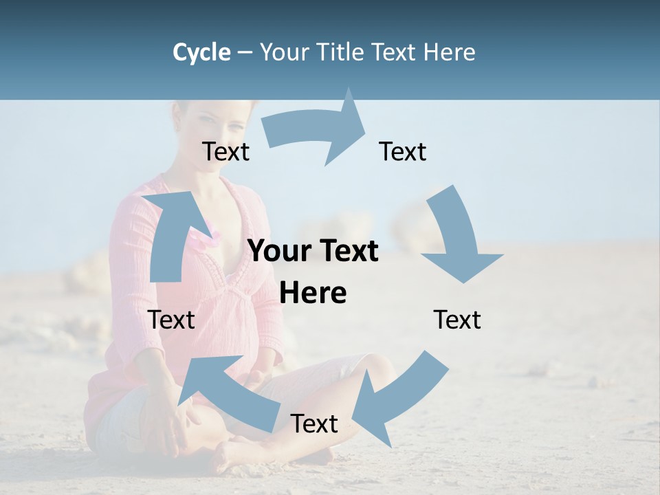 Pregnant Woman By The Sea PowerPoint Template