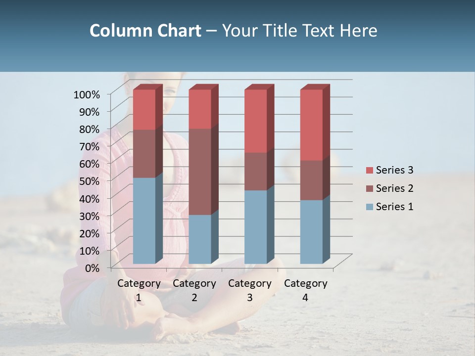 Pregnant Woman By The Sea PowerPoint Template