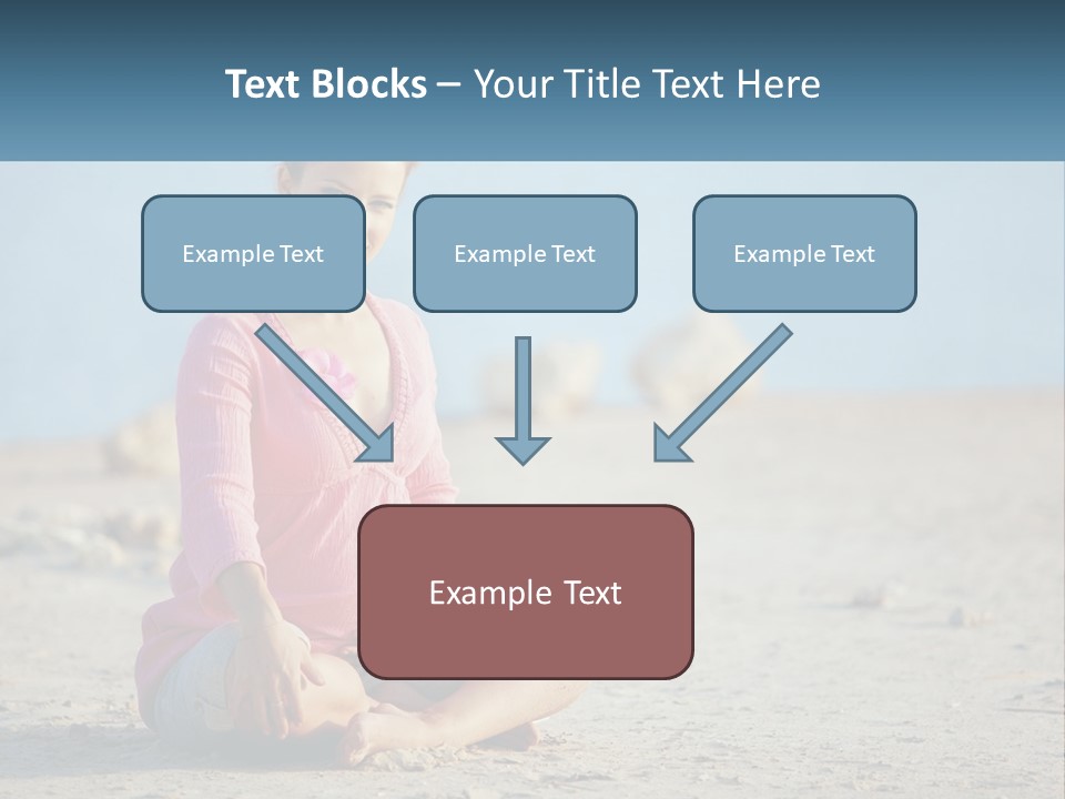 Pregnant Woman By The Sea PowerPoint Template