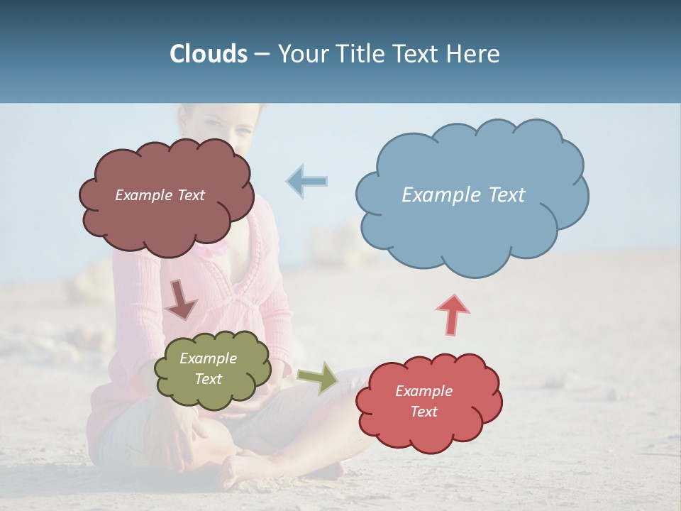 Pregnant Woman By The Sea PowerPoint Template