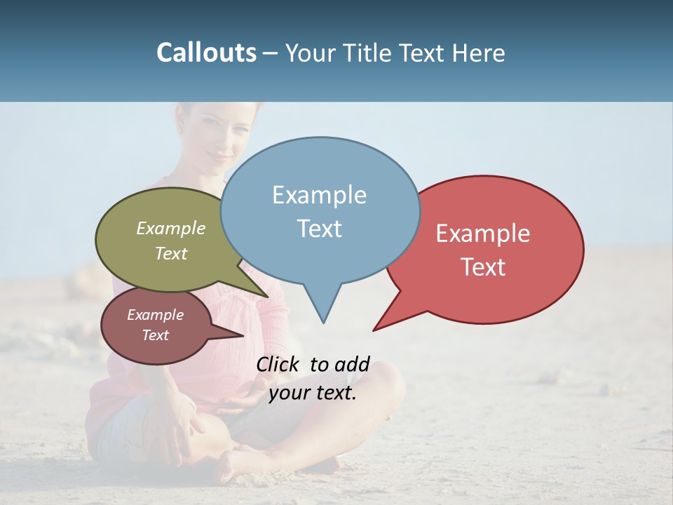 Pregnant Woman By The Sea PowerPoint Template