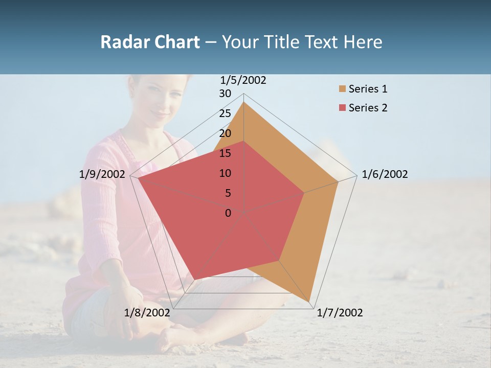 Pregnant Woman By The Sea PowerPoint Template