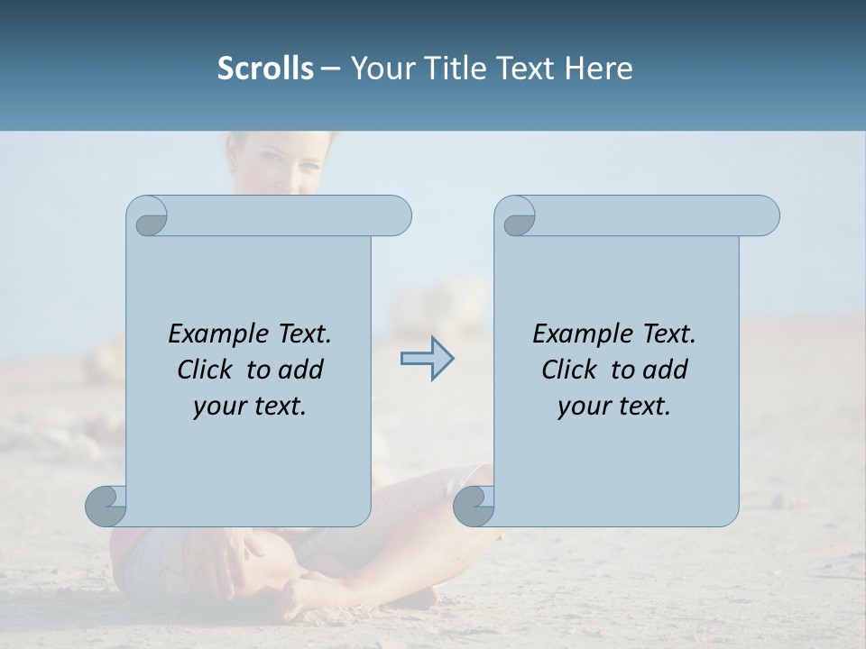 Pregnant Woman By The Sea PowerPoint Template