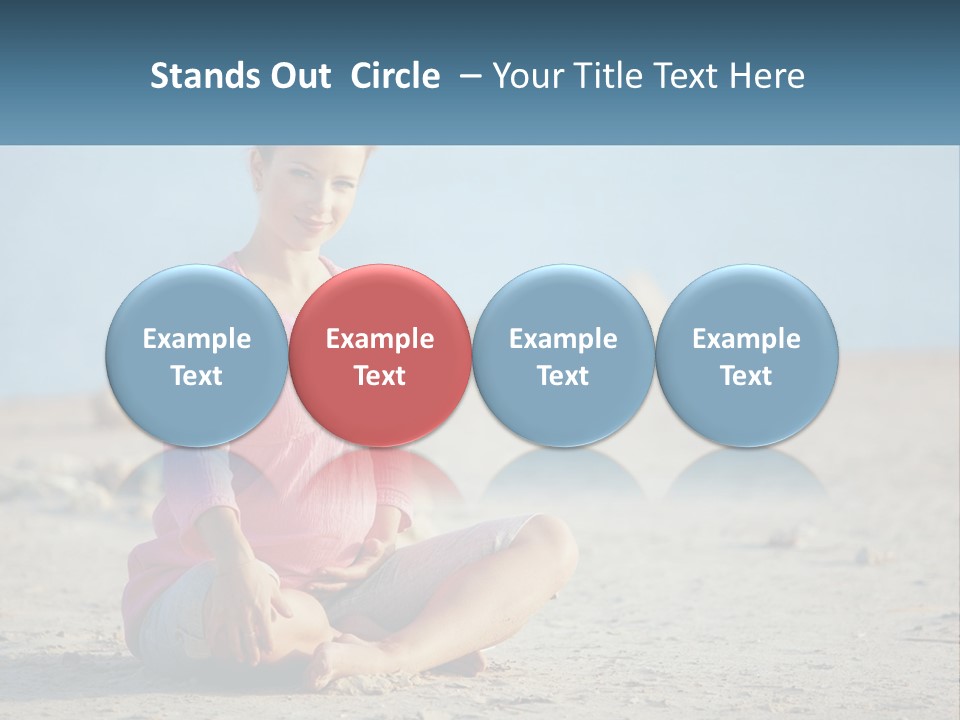 Pregnant Woman By The Sea PowerPoint Template