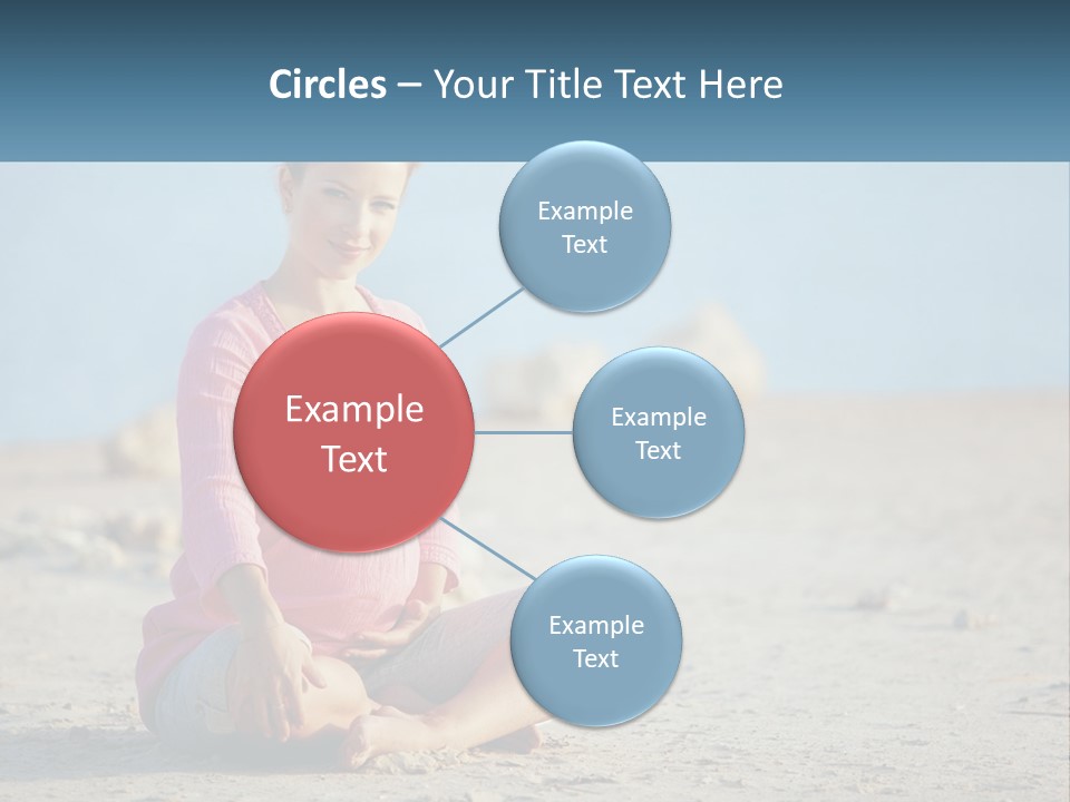 Pregnant Woman By The Sea PowerPoint Template