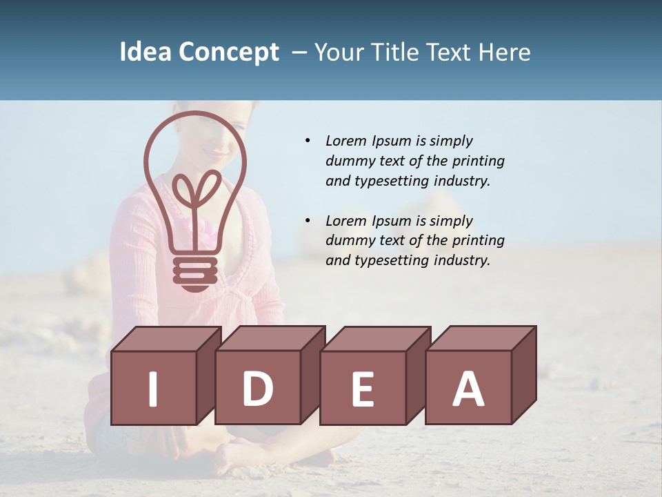 Pregnant Woman By The Sea PowerPoint Template