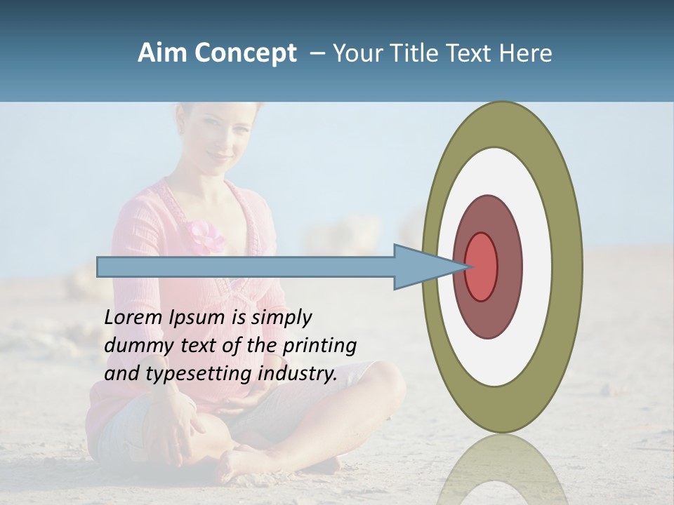 Pregnant Woman By The Sea PowerPoint Template