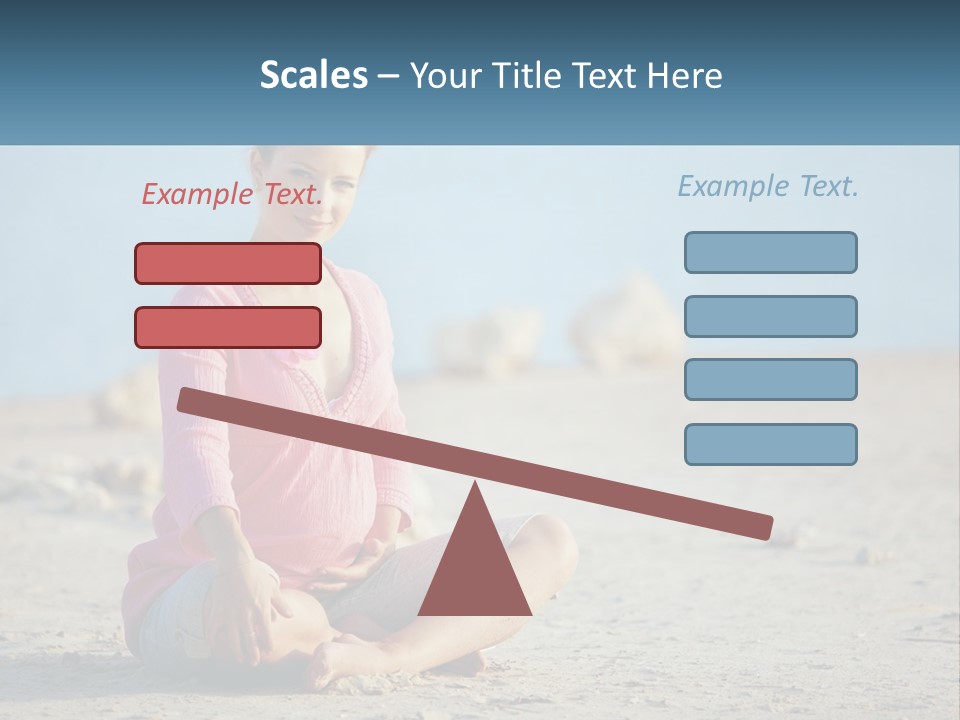 Pregnant Woman By The Sea PowerPoint Template