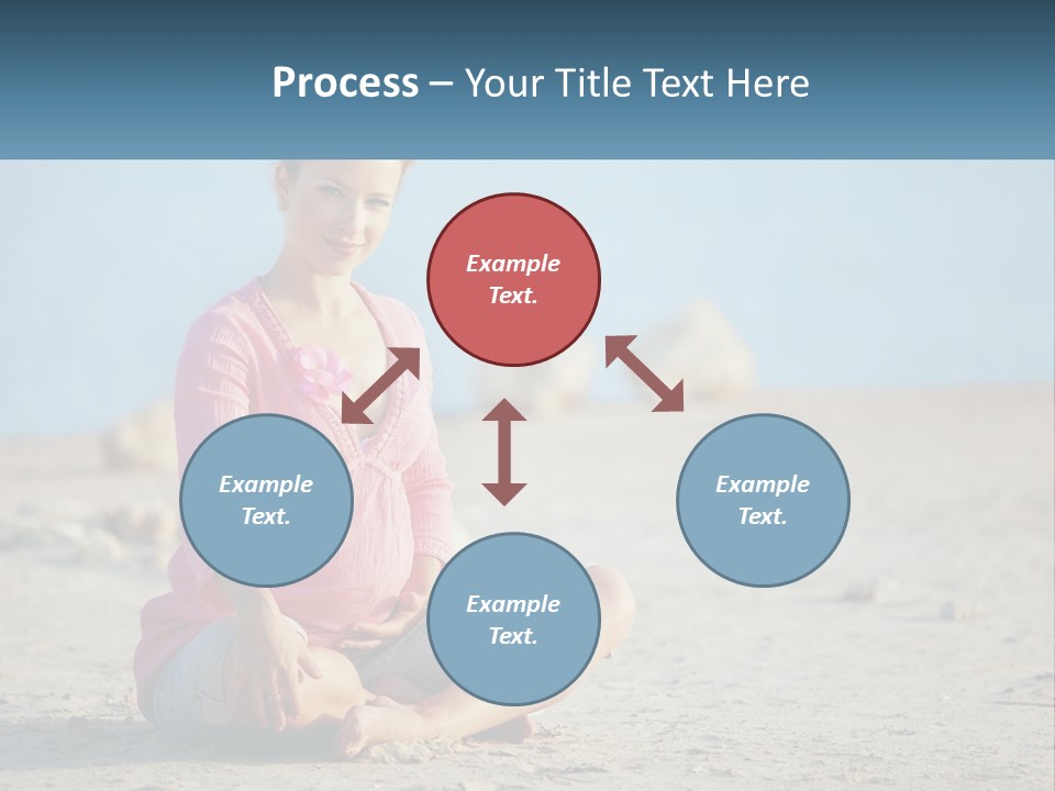 Pregnant Woman By The Sea PowerPoint Template