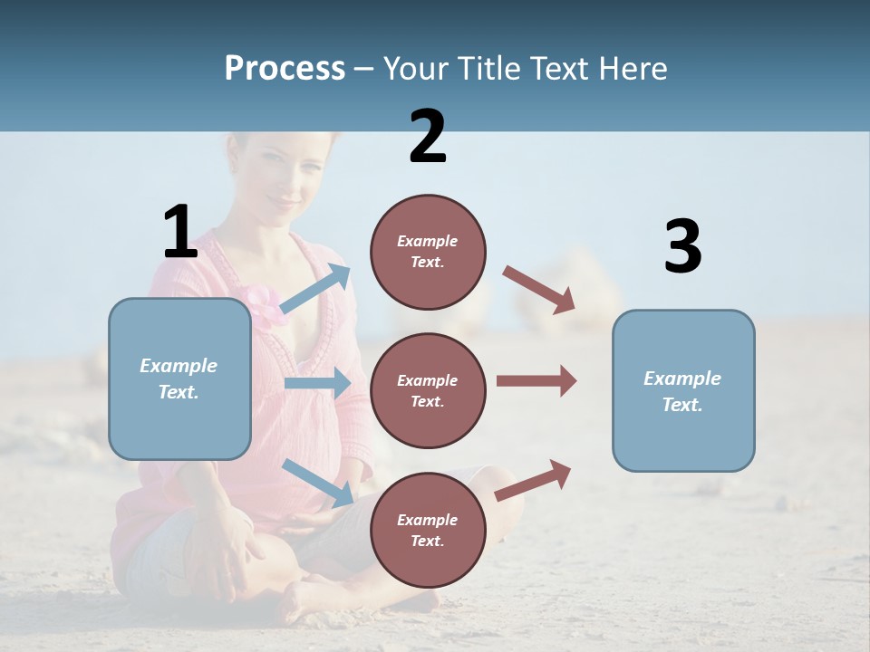 Pregnant Woman By The Sea PowerPoint Template