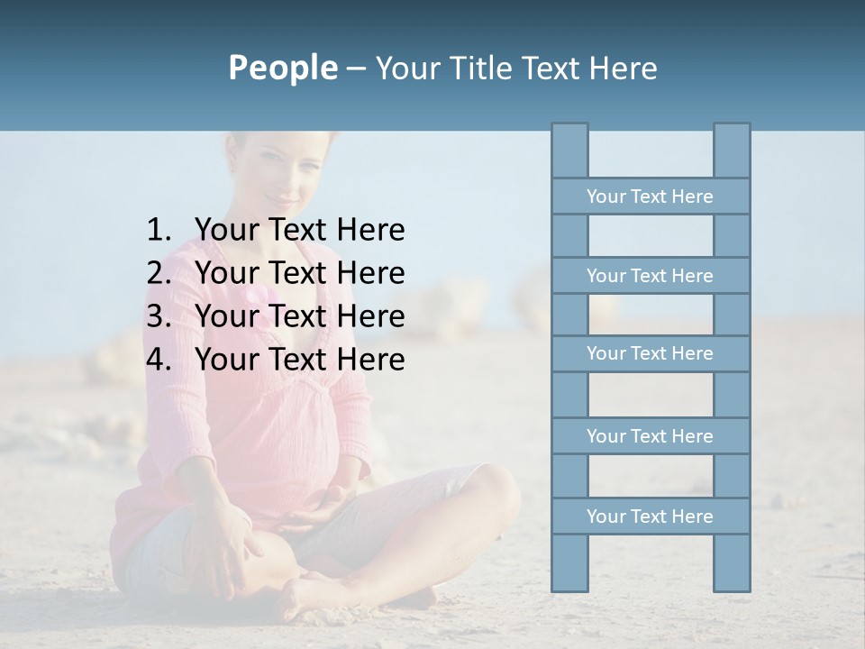 Pregnant Woman By The Sea PowerPoint Template