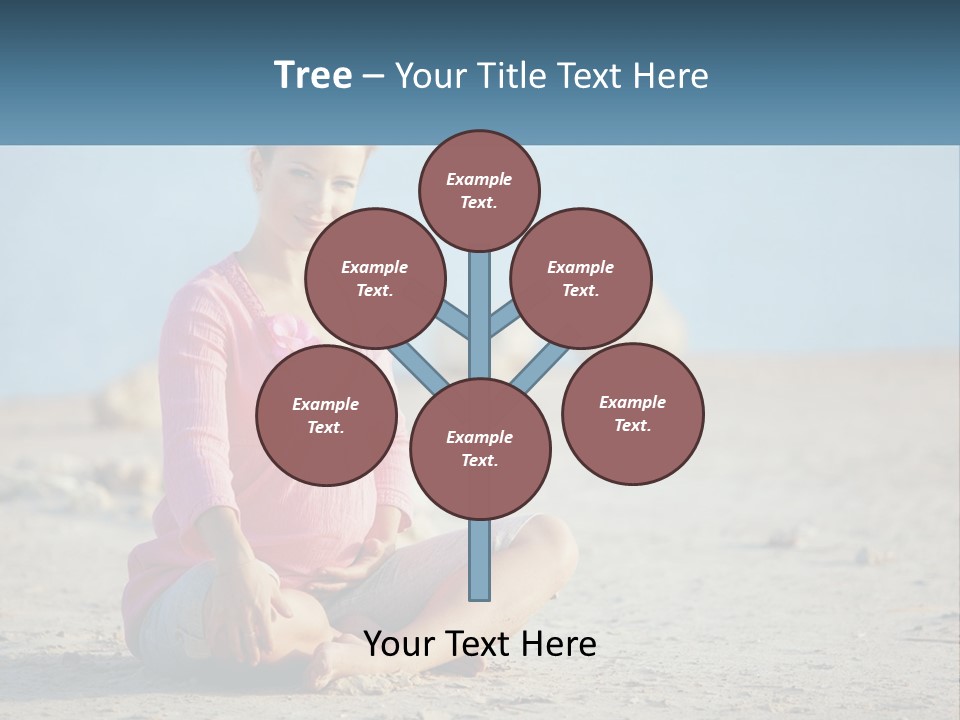 Pregnant Woman By The Sea PowerPoint Template