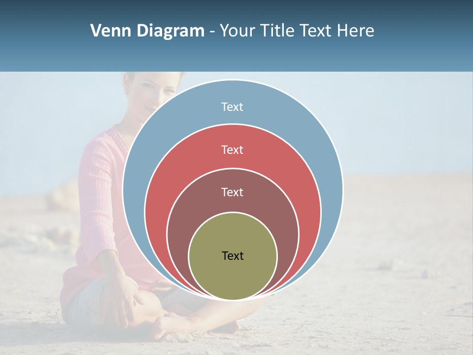 Pregnant Woman By The Sea PowerPoint Template