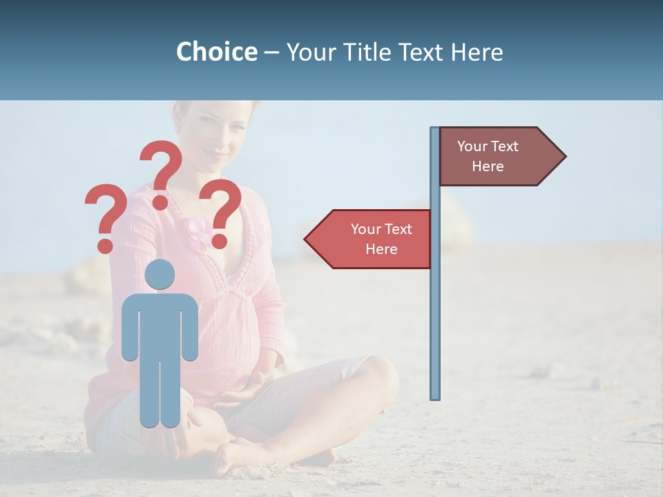 Pregnant Woman By The Sea PowerPoint Template
