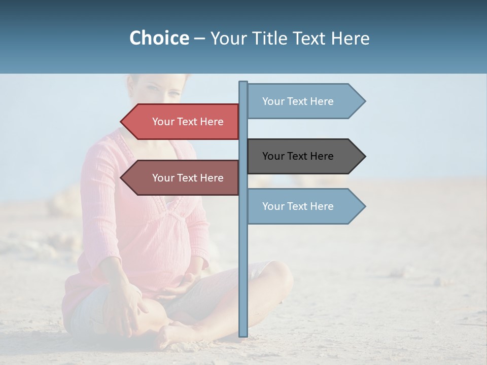 Pregnant Woman By The Sea PowerPoint Template