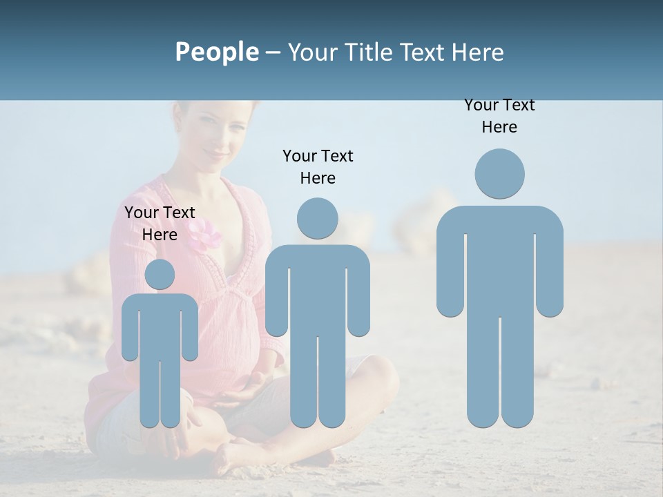 Pregnant Woman By The Sea PowerPoint Template
