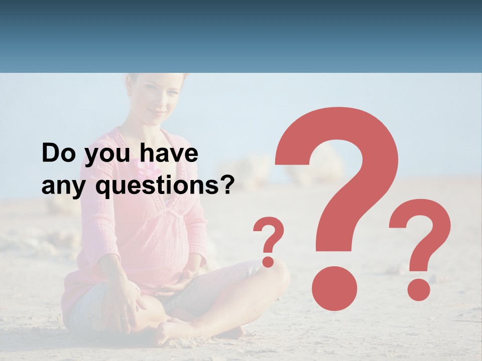 Pregnant Woman By The Sea PowerPoint Template