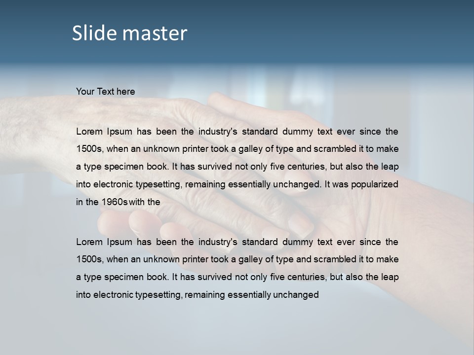 Hands Of Old People PowerPoint Template