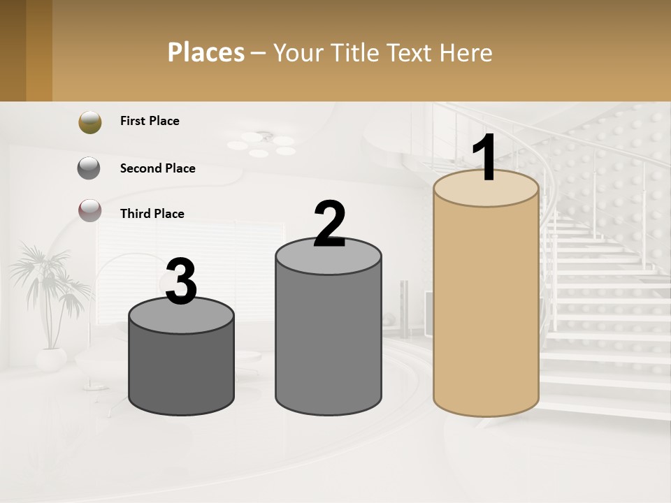 Interior Of A Two-Storey House PowerPoint Template