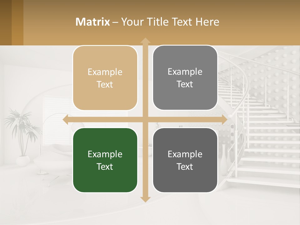 Interior Of A Two-Storey House PowerPoint Template