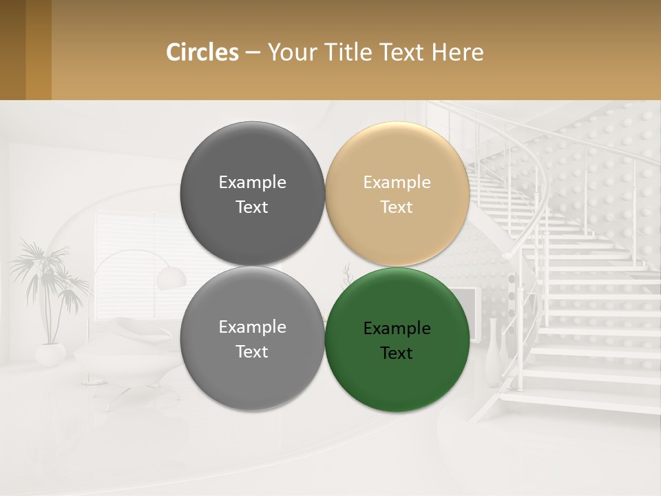 Interior Of A Two-Storey House PowerPoint Template