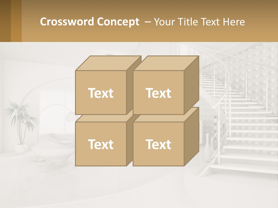 Interior Of A Two-Storey House PowerPoint Template