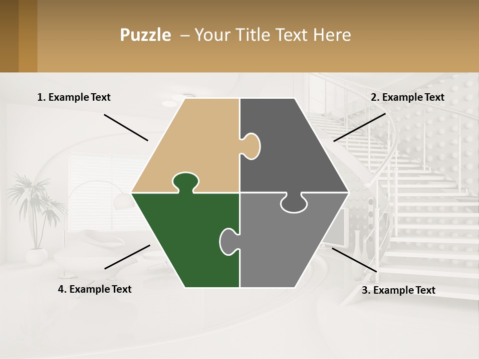 Interior Of A Two-Storey House PowerPoint Template