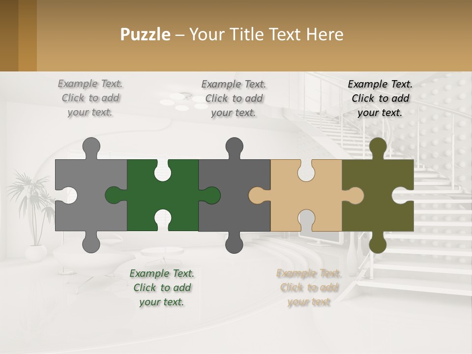 Interior Of A Two-Storey House PowerPoint Template