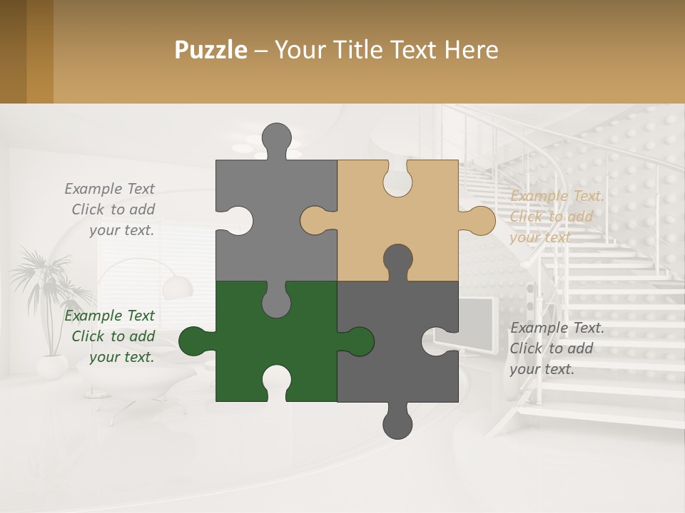 Interior Of A Two-Storey House PowerPoint Template