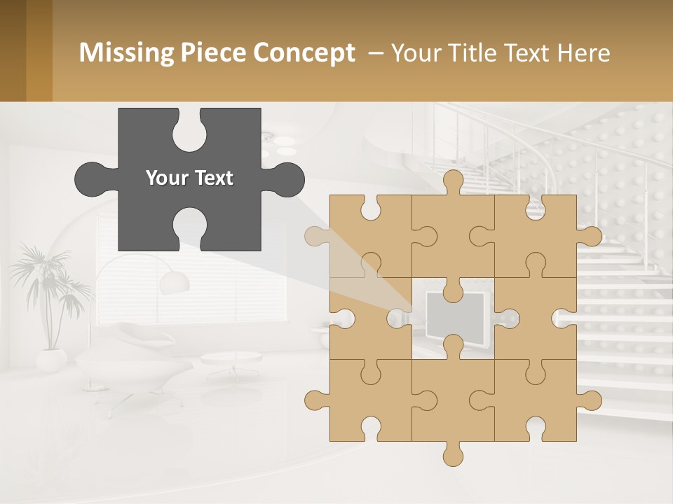 Interior Of A Two-Storey House PowerPoint Template