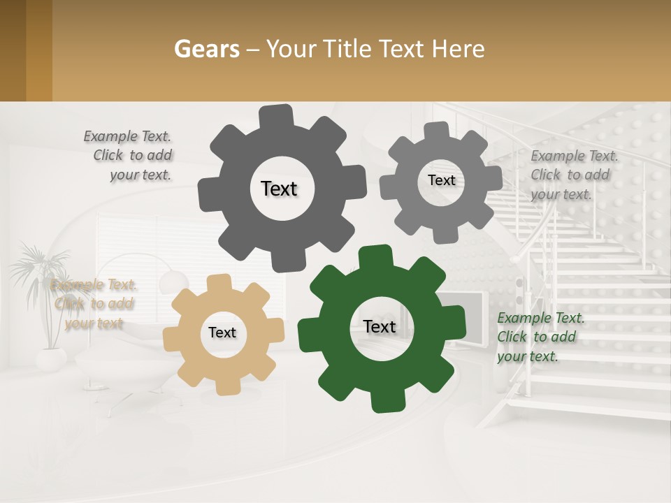 Interior Of A Two-Storey House PowerPoint Template