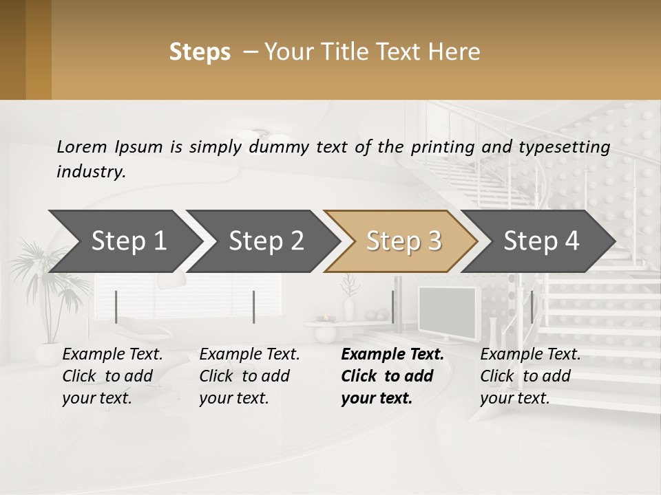 Interior Of A Two-Storey House PowerPoint Template