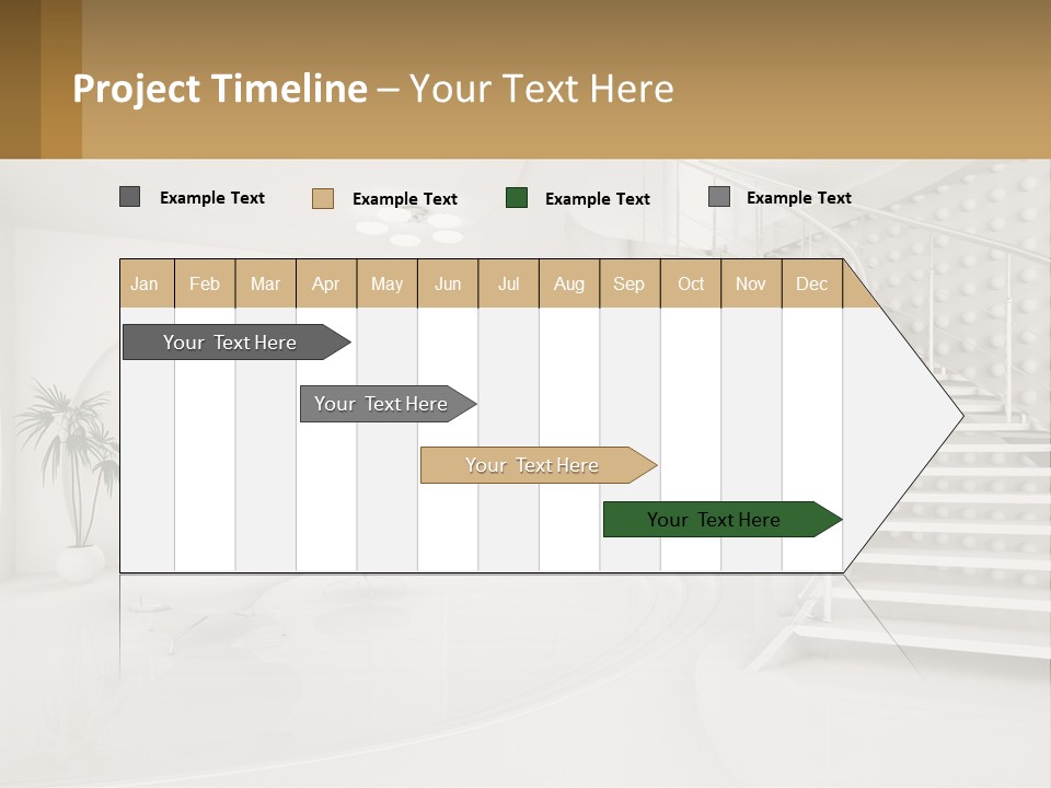 Interior Of A Two-Storey House PowerPoint Template